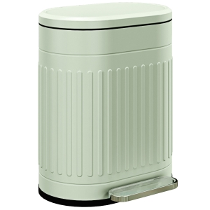 HOMCOM Afvalemmer 20L Pedaalemmer met Deksel Voetpedaal Uitneembare Binnenemmer Soft-Close Functie 36,5 x 31,2 x 45 cm, Groen
