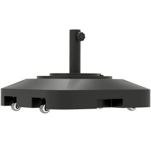 Outsunny Base para Sombrilla con Ruedas y Rellenable con Agua o Arena, en HDPE, 48x48x32.5 cm, Negro