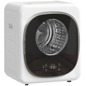 HOMCOM Secadora de evacuação portátil 4 kg, secadora compacta 800 W, 5 modos de secagem, temporizador, branco