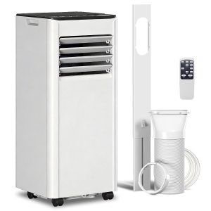HOMCOM Tragbares Klimagerät 7000 BTU: Kühlen, Entfeuchten, Ventilator, Nachtmodus.