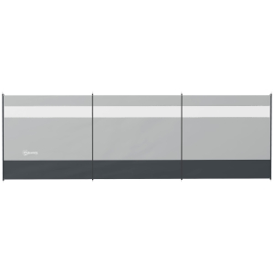 Outsunny Paravent brise-vent de camping portable pliable avec sac de transport et poteaux en acier dim. 440 cm x 140 cm gris clair
