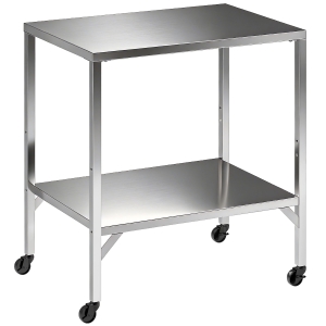 Outsunny Carrinho de Churrasco Mesa de Preparação Exterior com Tampo e Rodízios Aço Inoxidável 85x60x92cm Prata