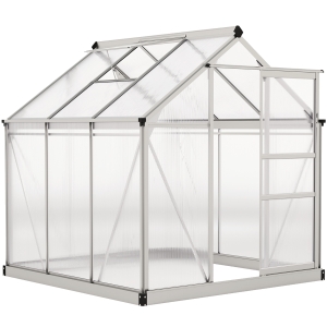 Outsunny 6 x 6ft Polycarbonate Greenhouse - Clear