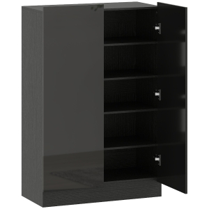 HOMCOM Sapateira para Entrada com Prateleiras Ajustáveis para 20 Pares de Sapatos 72x34,5x103 cm Preto