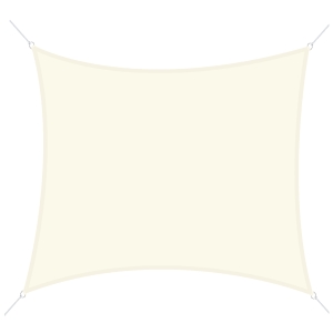 Outsunny Toldo Vela de Sombra Cuadrado 3x3 m Toldo de Terraza de Poliéster con Anillo de Acero Inoxidable y Cuerdas Crema
