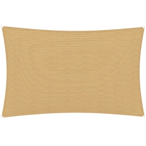 Outsunny Toldo Vela Rectangular de HDPE 4x6 m con Anti-UV Anillas de Acero Inoxidable y Cuerdas de Nylon para Jardín Patio Arena