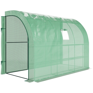 Szklarnia z półkami, oknami, stalowa, odporna na zimę