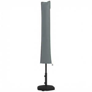 Outsunny Housse de Protection imperméable pour Parasol Droit avec Fermeture éclair et Cordon de Serrage Gris