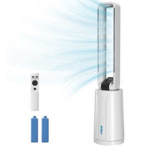 HOMCOM Refroidisseur d'air par évaporation portable 3 en 1 humidificateur et ventilateur, 2 blocs réfrigérants, blanc