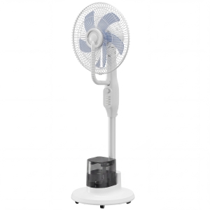 HOMCOM Ventilateur brumisateur 90W, ventilateur sur pied 128cm avec oscillation à 70°, 3 vitesses, réservoir d'eau 3,5L, blanc