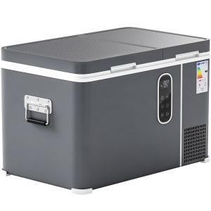 Outsunny Glacière Électrique Portable avec Compresseur 35L Double Zone Contrôle App Lumière LED Écran pour Voiture et Camping Noir