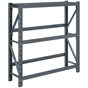 HOMCOM Raft Autoportant pentru 6 Lăzi de Băuturi cu 3 Niveluri cu Polițe Ajustabile, 110x30x110cm, Gri