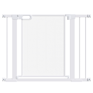 PawHut Cancellino per Cani Estensibile a Pressione con Chiusura Automatica per Spazi da 75-103cm, Bianco