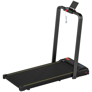 SPORTNOW Tapis de marche 2 en 1, tapis de course pliable Inclinaison à 10% 6 KM/H, moteur 2,0 HP, télécommande 109x48x100cm noir