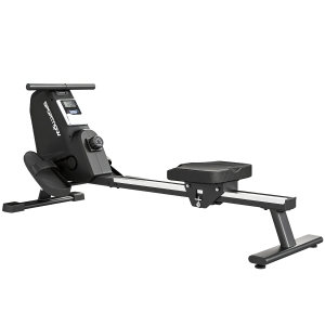 SPORTNOW Rameur, 16 niveaux de résistance magnétique, rail aluminium, Bluetooth, compatible app.