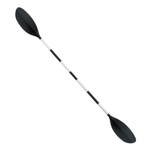 Remo Kayak Desmontable 5 Partes Aluminio y Palas de PVC, 218 Cm, Negro