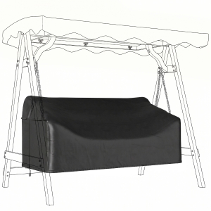 Outsunny 3-Sitzer Gartenschaukel-Abdeckung, wasserdichte Schutzhülle, winddicht und UV-beständig, 420D Oxford-Stoff