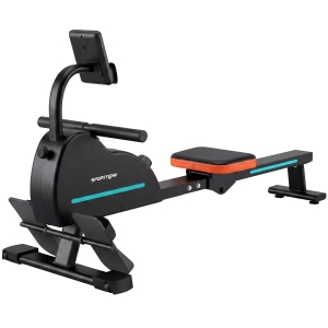 SPORTNOW Vogatore domestico: 16 livelli resistenza, Bluetooth, APP compatibile.