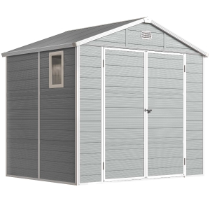 Outsunny Tuinschuur, 4,1m², tuinhuis met zadeldak, 240 x 190 x 180/228 cm