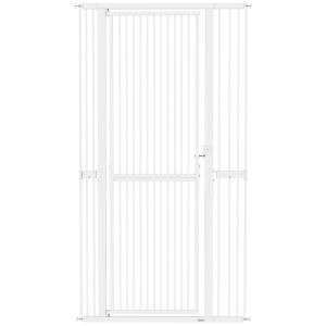 PawHut 180cm Extra Tall Pet Gate with 3.5 cm Narrow Gap, Pressure Mounted No Drilling Cat Gate for Doorways, 77-104cm Width