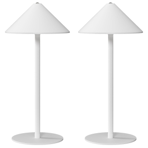 HOMCOM Lâmpada de Mesa LED com Cabo USB, Interruptor Touch, Metal, Recarregável, Branco