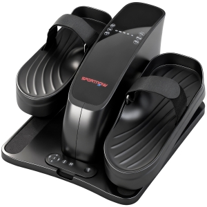 SPORTNOW Mini pedal, 12 velocidades, display LED, controle remoto, antiderrapante, portátil, metal, plástico, preto