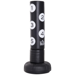 HOMCOM Saco de pé independente com suporte e almofada de plástico, 176 cm, Indicado para Profissionais e Iniciantes, Preto
