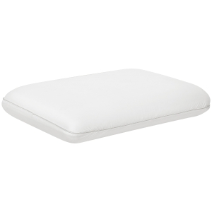 HOMCOM Travesseiro de Espuma Viscoelástica, Almofada Cervical com Capa Removível Ergonômica 60 x 40 cm, Creme branco