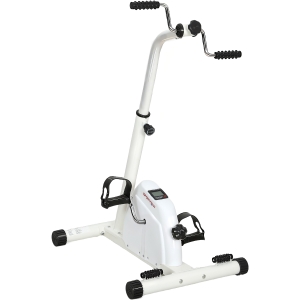 SPORTNOW Bicicleta de treino para mãos, braços, joelhos e pernas com altura ajustável ecrã LCD 60 x 40 x 86-91 cm branco