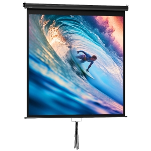 HOMCOM Ecrã de projeção TV e Home Cinema de 216 cm para projetor 1:1 4K HD, 146L x 146H cm
