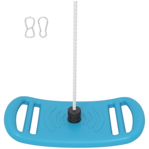 AIYAPLAY Balanço infantil exterior e interior com corda ajustável, mosquetão, carga máx. 70 kg, azul