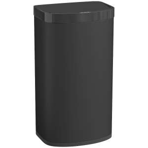 HOMCOM Lixeira com Sensor 55 L Lixeira com Tampa Fechamento Suave em Aço Inox para Cozinha Academia Escritório Preto