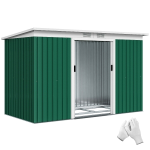 Outsunny 4ft x 9ft Steel Garden Tool Shed