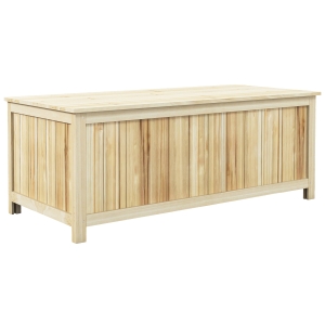 Outsunny Baú de Armazenamento Exterior em Madeira 172 L com Tampa Articulada Resistente às Intempéries para Jardim Madeira