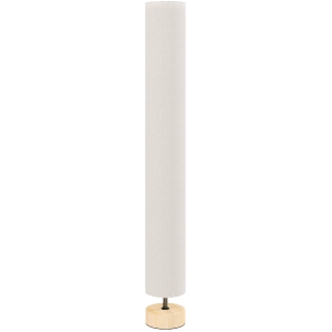 HOMCOM Vloerlamp voor woonkamer met linnen lampenkap en voetschakelaar