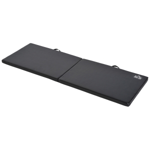 HOMCOM Tappetino da Ginnastica Pieghevole, Materassino Fitness Spesso 5 cm e Antiscivolo, 180x60x5 cm, Nero