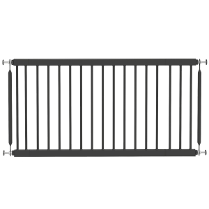 PawHut Barreira de Segurança para Cães Pequenos Extensível 67-93,5 cm Altura 45 cm para Portas e Escadas Preto