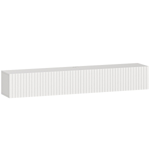 HOMCOM Móvel de TV Suspenso 140 cm Móvel para TV até 182,88 cm 2 Portas Basculantes 140x25x22 cm Branco