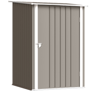 Outsunny Abri de Jardin 1m² - Remise pour Outils - cabanon Porte verrouillable - dim. 1L x 1,03l x 1,6H m - tôle d'acier ondulée