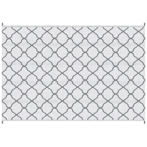 Outsunny Outdoor Teppich robuster Wetterfest Outdoorteppich Carpet mit Netzmuster 182 x 274 cm Grau