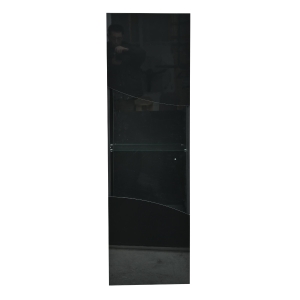 Vitrine para sala de estar, design estreito e alto com amplo espaço de arrumação, 35x50x165 cm, Preto