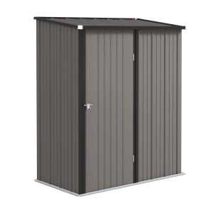 Outsunny Tuinschuur tuinschuurtje, afsluitbare deur, weervast, 161,5 cm x 94,5 cm x 196 cm, Zwart