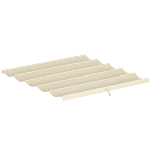 Outsunny Toile de toit pour pergola tonnelle rétractable de 3 x 3 m - toile uniquement 250 x 255 cm crème