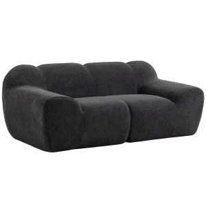 HOMCOM Sofá 2 Lugares em Chenille Sem Estrutura, Assento Amplo, Apoios de Braço Largos, 174x91x61cm, Cinza Escuro