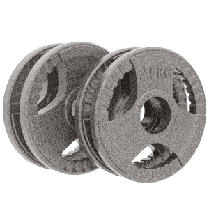 HOMCOM Set of 4 Cast Iron Weight Plate for 2 inch/5cm hole Dumbbell Handle Bar 15kg Dumbbell Plates Barbell Weight 2 x 5kg, 2 x 2.5kg
