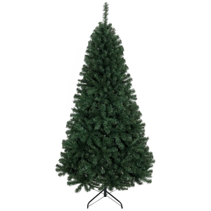 HOMCOM Árvore de Natal Artificial 200 cm com 1000 Ramos, Base Dobrável, Design por Secções e Montagem Fácil, Verde