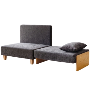 HOMCOM Schlafsessel 2-in-1 mit Bettfunktion, Schlafsofa mit 2 waschbaren Kissen, Seitentaschen für Wohnzimmer, Schlafzimmer