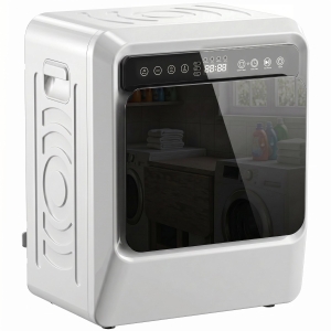 HOMCOM 5kg Vented Tumble Dryer, 1000W Compact Tumble Dryer with Smart Drying, Freestanding Stackable Clothes Drying Machine