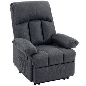 HOMCOM Poltrona de Massagem Relax Reclinável com 8 Pontos de Massagem e Função Calor 85x93x103 cm Cinzento