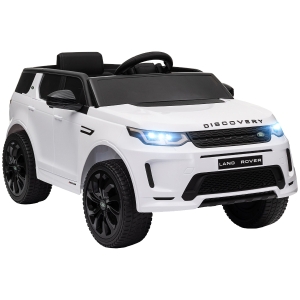 AIYAPLAY Kinder-Elektroauto, 12V Kinderfahrzeug mit Fernbedienung, LED-Lichtern, Musik und Hupe, 3-6 Jahre, Weiß